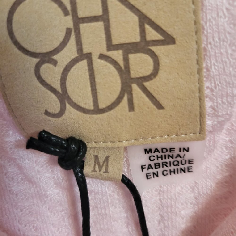 Chaser NWT Pink V-Neck Super Soft Pullover Sweater Top Size Medium - Picture 6 of 6
